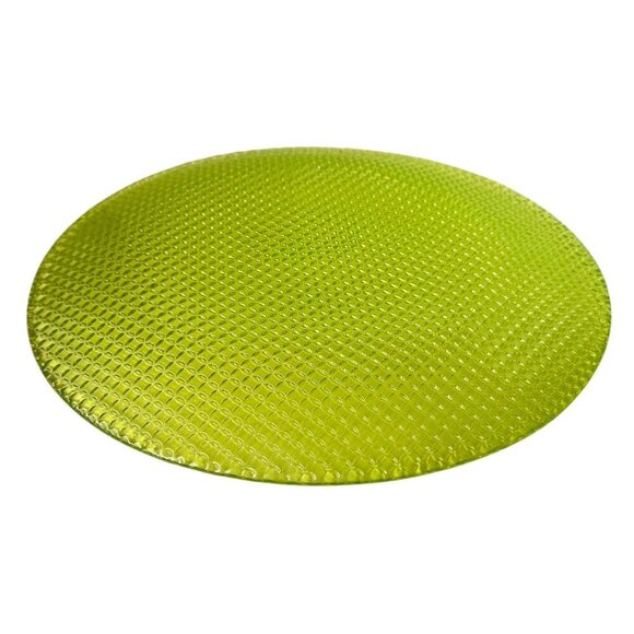 Villeroy & Boch Colour Buffet Charger Plate Green 12” Crystal Glass Set Of 2 - Picture 4 of 8